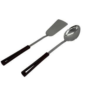 Stanhome Vintage Stainless Spatula Turner 14" Bakelite Handle + Spoon